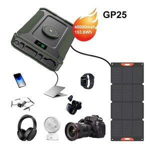 48000mAh 153.6Wh 60W 30W 18W Wireless Charging Cigar Solar Portable Camping <b>Backup</b> <b>Battery</b> - Product Image 4