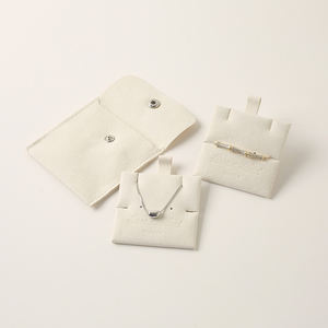 Bolsas de Embalaje de Joyería con Superficie de Terciopelo y Botón a Presión, con Almohadilla Insertable para Pendientes, Collares y Relojes, con Logotipo Personalizado, Gran Venta - Product Image 3