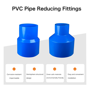 Màu xanh PVC ống nước giảm tốc lớn nhỏ đường kính Adapter bền áp suất thấp trên thấp hơn nhựa thủy lợi đầu ống lót hộp - Product Image 3
