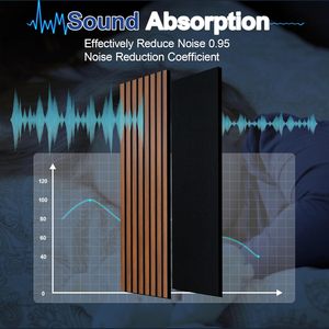 Panneaux acoustiques en MDF avec placage bois technologique, panneaux acoustiques muraux à lattes - Product Image 4