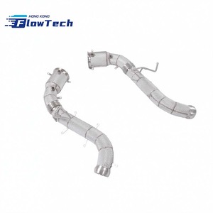 ท่อดาวน์ไปป์แบบไหลสูง T304L สแตนเลสสตีล พร้อมแผ่นกันความร้อน สำหรับ McLaren 570S 540C 600LT 3.8T - Product Image 2