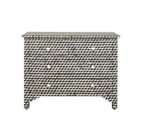 Commode à tiroirs en résine incrustée de motifs floraux, design traditionnel, pour le mobilier de salon
