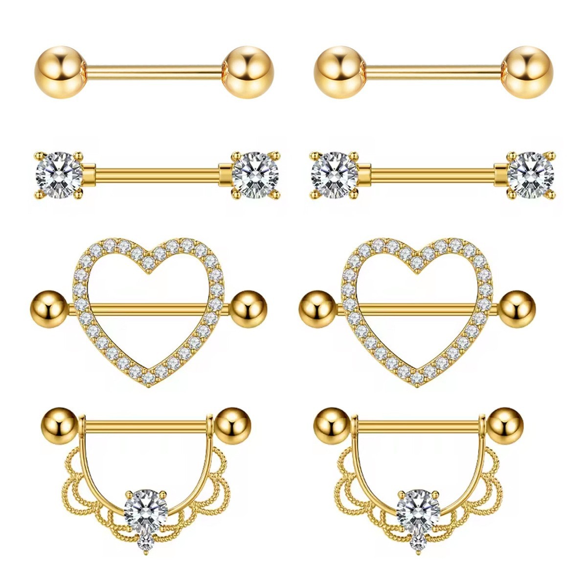 Gold 8PCS