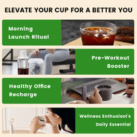 Café Vert Ganoderma en Poudre à Base de Plantes pour Adultes – Café Minceur Torréfaction Moyenne Certifié – Favorise le Métabolisme et l'Énergie Quotidienne