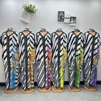 Nouvelle Robe Longue Bubu Africaine Imprimée pour Femme, Tendance 2026, en Polyester Respirant, Ample et Décontractée, Style Ethnique, Idéale pour les Fêtes Estivales