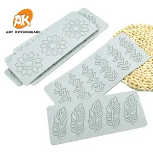AK 9 Types Silicone Sugarcraft Molds Silicone Fondant Moulds Pastry Lace Mat Kitchen Bakeware Cake Decorating Tools