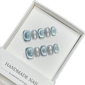 <span class=keywords><strong>Uñas</strong></span> <span class=keywords><strong>de</strong></span> gel acrílicas hechas a mano <span class=keywords><strong>de</strong></span> color sólido, 10 Uds., diseño rojo Simple, <span class=keywords><strong>Uñas</strong></span> postizas a presión, venta al por mayor - Product Image 5