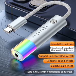 Chất Lượng Cao 7.1 Kênh <span class=keywords><strong>USB</strong></span> C Để 3.5Mm Âm Thanh Chuyển Đổi Tai Nghe Microphone 2 Trong 1 <span class=keywords><strong>Adapter</strong></span> Cho <span class=keywords><strong>iPad</strong></span> PC Mac - Product Image 2
