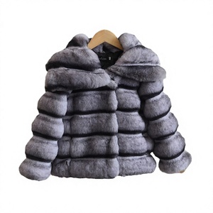 Girls Faux <strong>Fur</strong> Winter <strong>Coat</strong> Gradient Color Baby Soft Texture Padded Outerwear for Kids - Product Image 1