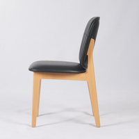 Chaise de restaurant moderne en bois de hêtre massif, chaises de salle à manger nordiques rembourrées, mobilier commercial pour café, hôtel, restaurant
