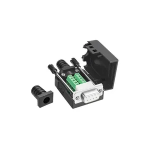 DB9 Connector D-SUB 9 Pin Male Female Plug RS232 RS485 Breakout Terminals 21-24 AWG Wire Solderless Connectors