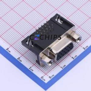 SUB-HRBF-607A-002 D-Sub/VGA Connector Bent Lead Through Hole Connector Female 15P Right Angle Insert 3 - Product Image 1