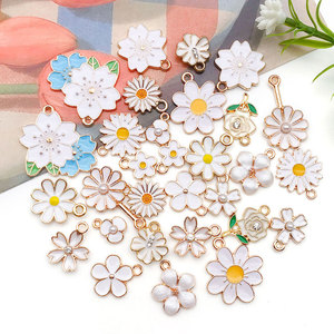 Đầy Màu sắc hoa men mặt dây hợp kim quyến rũ các loại cho Diy Vòng Cổ Vòng đeo tay Bông tai Thủ công mỹ nghệ đồ trang sức làm quyến rũ - Product Image 4