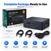 60W DC Mini UPS 9V 12V 48V POE 60000mAh Baterai Lithium Isi Ulang untuk Router Wifi Kamera CCTV