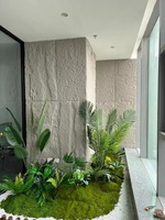 Panneau mural extérieur en pierre PU 3D léger et haute résistance, design moderne, installation facile pour la décoration d'hôtels et de villas