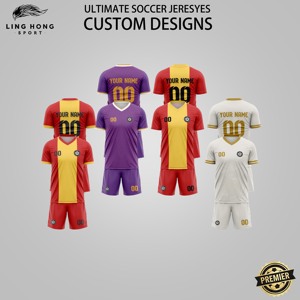 Maglia da Calcio Personalizzata con Stampa a Trasferimento Termico 100% Poliestere Maniche Corte Logo Frontale Traspirante Asciugatura Rapida Unisex Adulto OEM - Product Image 2