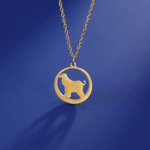 قلادة على شكل كلب أفغان من Myshape قلادة من الفولاذ المقاوم للصدأ أنيقة ولطيفة على شكل حيوان أليف هدية عيد ميلاد - Product Image 5
