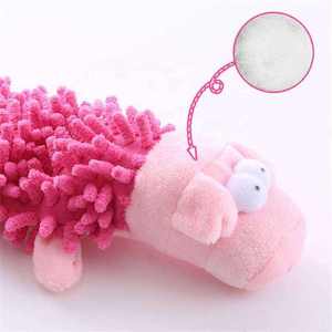 Jouet à mâcher écologique pour animaux de compagnie, en peluche, en velours, pour le nettoyage des dents, jouet couineur durable pour chien, interactif pour chiots, pour chiens de petite, moyenne et grande taille - Product Image 5