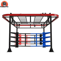 Ring de Boxeo Suspendido, Jaula Cuadrada de MMA, Plegable, de Acero Inoxidable, Portátil, para Entrenamiento en Gimnasio y Práctica de Combate