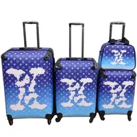 Ensemble de valises américaines à roulettes en tissu résistant aux rayures, sac de voyage en cuir conçu pour les bagages de marque de luxe