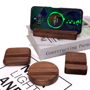 Madeira Sólida Desktop Mobile Phone Holder Noz Preta Moderna Preguiçoso Suporte para Tablet Ornamentos Office Decor Acessórios Natal - Product Image 5