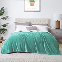 Couverture en polaire Sherpa solide luxueuse pour canapé-lit réversible floue douce confortable chaude couverture personnalisée Turquoise