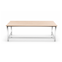 Table de boucher en acier inoxydable 1800 mm avec plan de travail en bois pour la préparation de pâte à boulangerie