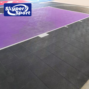Muestras Gratis, Baldosas de Plástico PP de 20'x20' para Canchas de Baloncesto Interiores y Exteriores, con Logotipo Personalizado, Fiba 3x3, Ecológicas y Resistentes a Impactos - Product Image 3