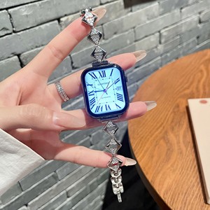Di lusso in acciaio inox regolabile triangolo quadrato braccialetto di diamanti gioielli orologio di ricambio per <span class=keywords><strong>Apple</strong></span> <span class=keywords><strong>wach</strong></span> serie - Product Image 3