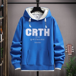 <span class=keywords><strong>Felpa</strong></span> con <span class=keywords><strong>Cappuccio</strong></span> <span class=keywords><strong>da</strong></span> <span class=keywords><strong>Uomo</strong></span> con Fodera a Contrasto e Coulisse, Oversize con Stampa Grafica a Lettere e Tasca a Marsupio, Stile Casual Giovanile - Product Image 2