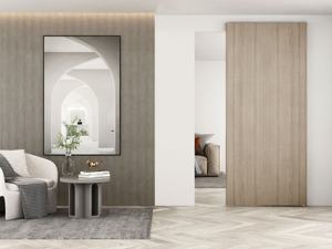 Sistem pintu geser hantu jalur tersembunyi untuk pintu kayu, jalur aluminium - Product Image 5