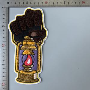Parche bordado personalizado con detalles pequeños, insignia <span class=keywords><strong>de</strong></span> gran tamaño, logotipo termoadhesivo para toalla, chenilla, con reverso adhesivo - Product Image 6