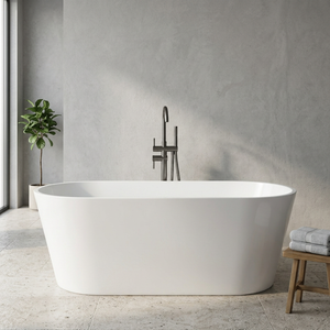 Ceramic Freestanding Modern <b>Bathtub</b> OEM <b>Portable</b> Spa Tubs Soaking Lightweight & Durable Hotel Use Apartment - Product Image 4