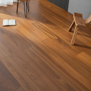 Plancher en bois massif multicoque Padauk T&G non fini, 20 mm, mat, silencieux, style côtier, grade EN717-1 ABCD, pour hôtel - Product Image 2