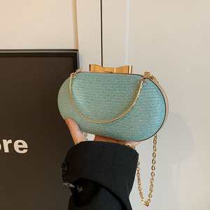 Sac de soirée rond de luxe haut de gamme pour femme, sac à bandoulière portable, sac messager à chaîne, sac de fête, vente chaude - Product Image 3