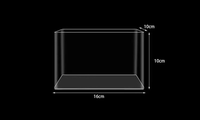 Nouvel aquarium rectangulaire en acrylique transparent pour poissons et tortues - Petit aquarium écologique pour la maison, le bureau, la chambre