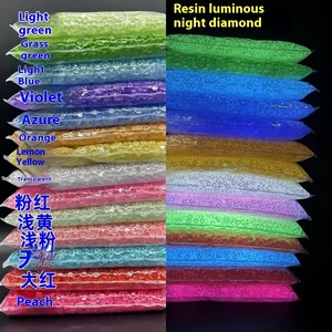 Pisos de resina de <span class=keywords><strong>diamante</strong></span> luminoso de 6 capas, accesorios de joyería hechos a mano DIY, diamantes de fondo estriados coloridos para diamantes de imitación en <span class=keywords><strong>vivo</strong></span> - Product Image 2