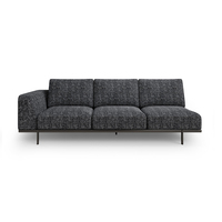 Ensemble de canapés modulaires de style luxe léger, mobilier de canapé rembourré confortable pour hôtel, hall d'hôtel, bureau, immeuble commercial