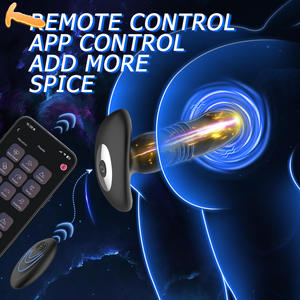 Vibrador de Masaje de Próstata de Silicona Impermeable IPX6, Juguetes Sexuales con Control Remoto por Aplicación, Diseño Telescópico, Sensación Real al Tacto, Tapón <span class=keywords><strong>Anal</strong></span> - Product Image 6