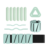 NQ SPORTS Jeux d'haltères en silicone antidérapants en fer pour les mains et les chevilles, haltères durables en silicone pour le yoga
