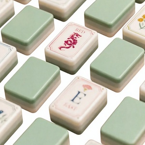 American Luxury Mahjong Set 4-Layer Acrylic 160PCS Portable Yellow Back Modern Style <b>Entertainment</b> Durable Water Resistant for - Product Image 4