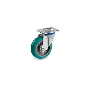 TELLURE ROTA - 624536 TR Roll' roues en polyuréthane avec profil rond ergonomique, centre en polyamide 6, support pivotant type M - whe - Product Image 1