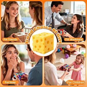 Yellow Cheese Squishy <b>Toy</b> Slow Rising Soft Squeeze Fidget <b>Toy</b> Stress Relief Sensory <b>Desk</b> <b>Toy</b> for Kids Adults Cute Party Gift - Product Image 4