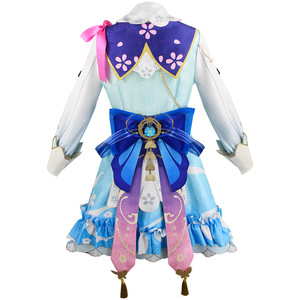 Disfraz de Cosplay de Anime <span class=keywords><strong>Genshin</strong></span> <span class=keywords><strong>Impact</strong></span> <span class=keywords><strong>Kamisato</strong></span> Ayaka, Vestido Japonés Original, Pelucas de Anime, Conjunto de Disfraz para Mujer, para Chicas - Product Image 3