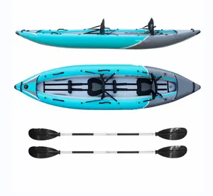 Kayak inflable Para pesca, Lona de PVC, Kayak Modular de Mar de China, fábrica personalizada Para 2 personas