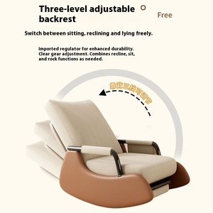 <span class=keywords><strong>Cómodo</strong></span> Sofá Mecedora Reclinable Individual para Adultos para Sala de Estar y Balcón Muebles para el Hogar de Ocio - Product Image 4