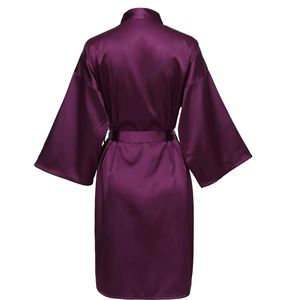 Women's Thermal Robe Wholesale Plus Size Wedding Sleepwear Ice Silk Material <b>Knee</b> Length Pajamas for Summer Autumn Spring - Product Image 3