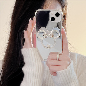 Nouveau dessin animé chaud paillettes diamant miroir <span class=keywords><strong>Mickey</strong></span> Minnie <span class=keywords><strong>coque</strong></span> de téléphone souple pour iPhone14 pro max 13 12 11 <span class=keywords><strong>7</strong></span>/8 X produits de livraison directe - Product Image 2