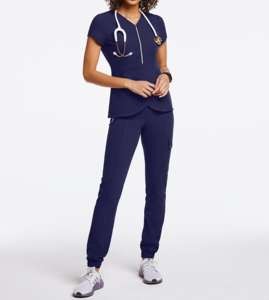 Personalizza il marchio Scrub facciale design speciale Scrub uniforme <span class=keywords><strong>da</strong></span> ospedale in stile femminile - Product Image 2