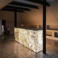 Panneau en pierre acrylique translucide, panneau décoratif lumineux pour mur et comptoir de bar, pour mur de fond, fabriqué en Chine